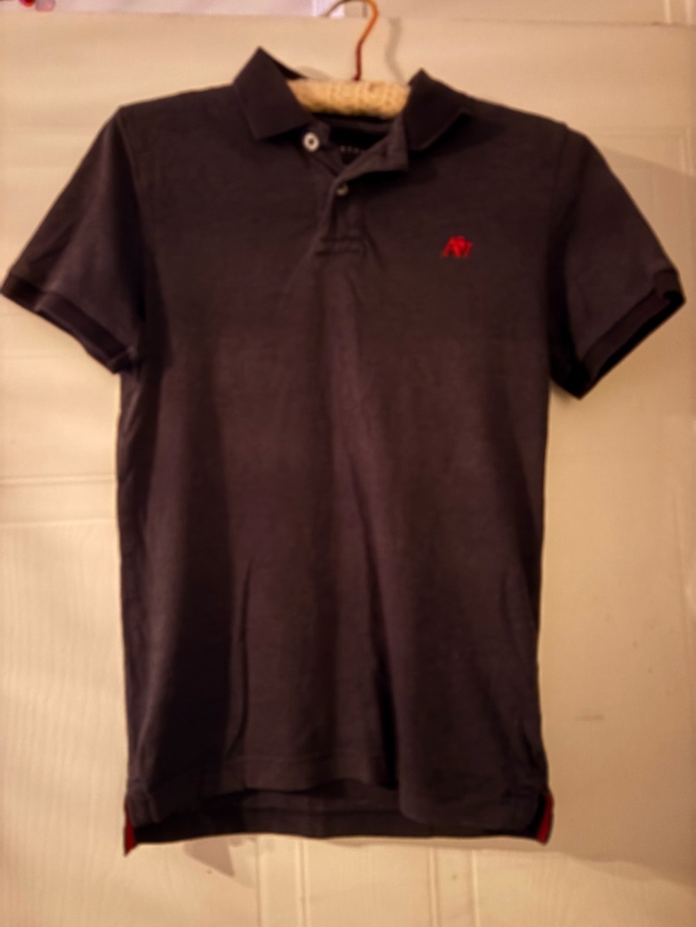 Aeropostale Men's Charcoal Polo with Red Logo